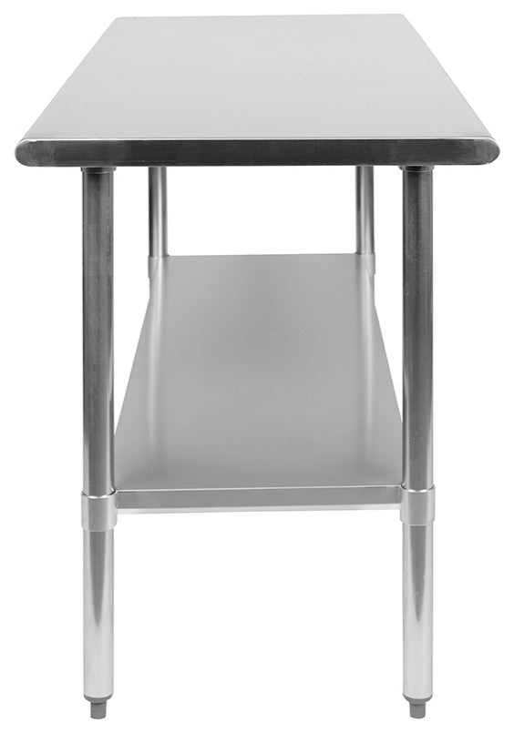 Stainless Steel 18 Gauge Work Table with Undershelf - NSF Certified, 60"w X 24"d