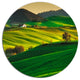 Trees And Farmland Near Volterra, Landscape Disc Metal Wall Art, 36"