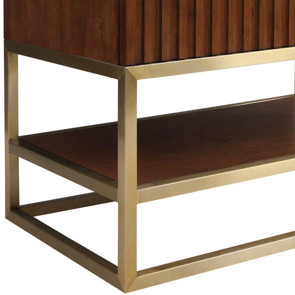 Monad Bathroom Vanity, Walnut, 30" Wide