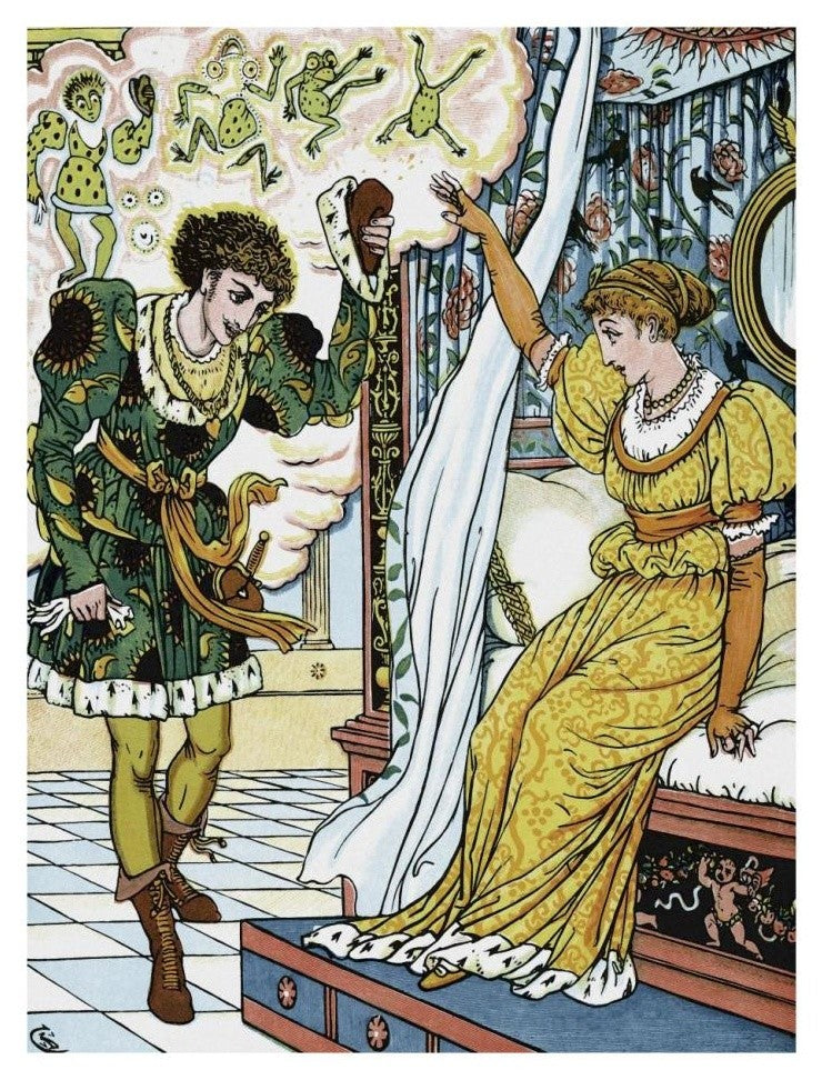 "Frog Prince - The Transformation" Digital Paper Print by Walter Crane, 20"x26"