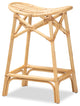 Cassie Natural Brown Rattan Counter Stool