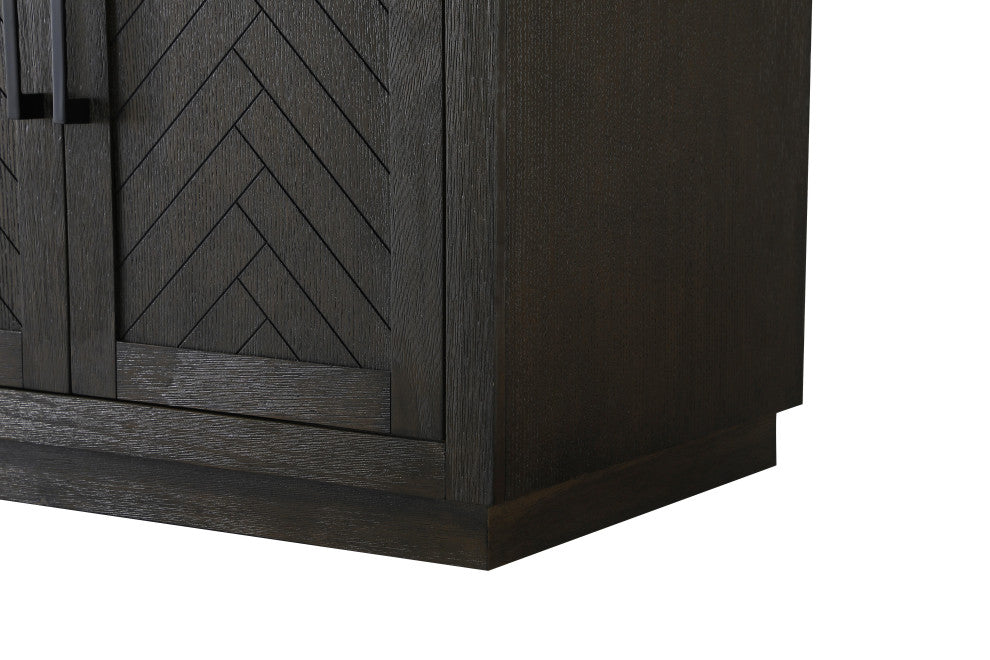Home Living 84" Double Bathroom Vanity, Chocolate Oak