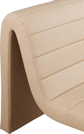 Ivy Upholstered Accent Chair, Tan, Vegan Leather