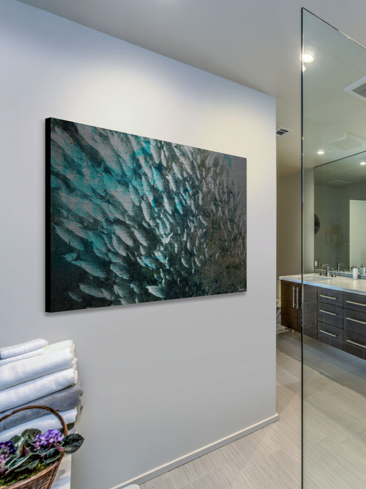 "School" Print on Brushed Aluminum, 36"x24"