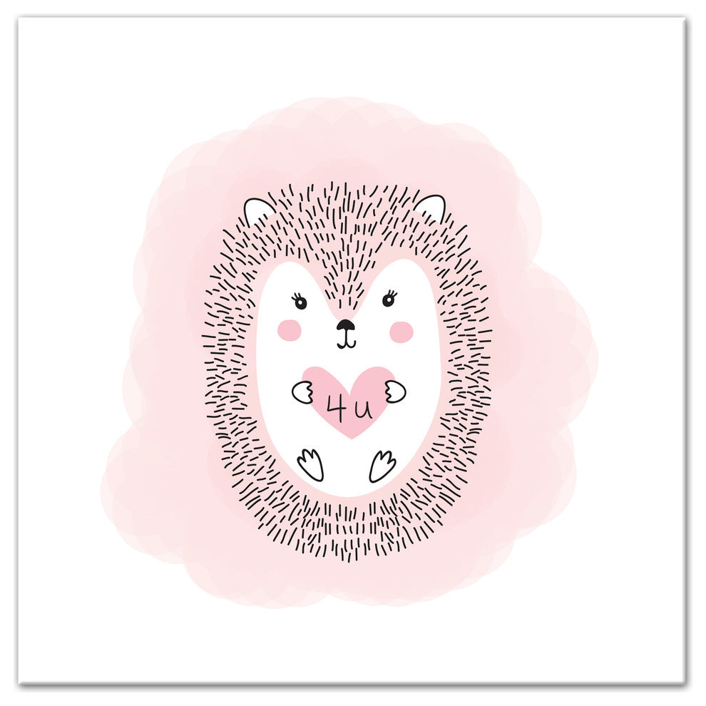 Love Hedgehog 20x20 Canvas Wall Art