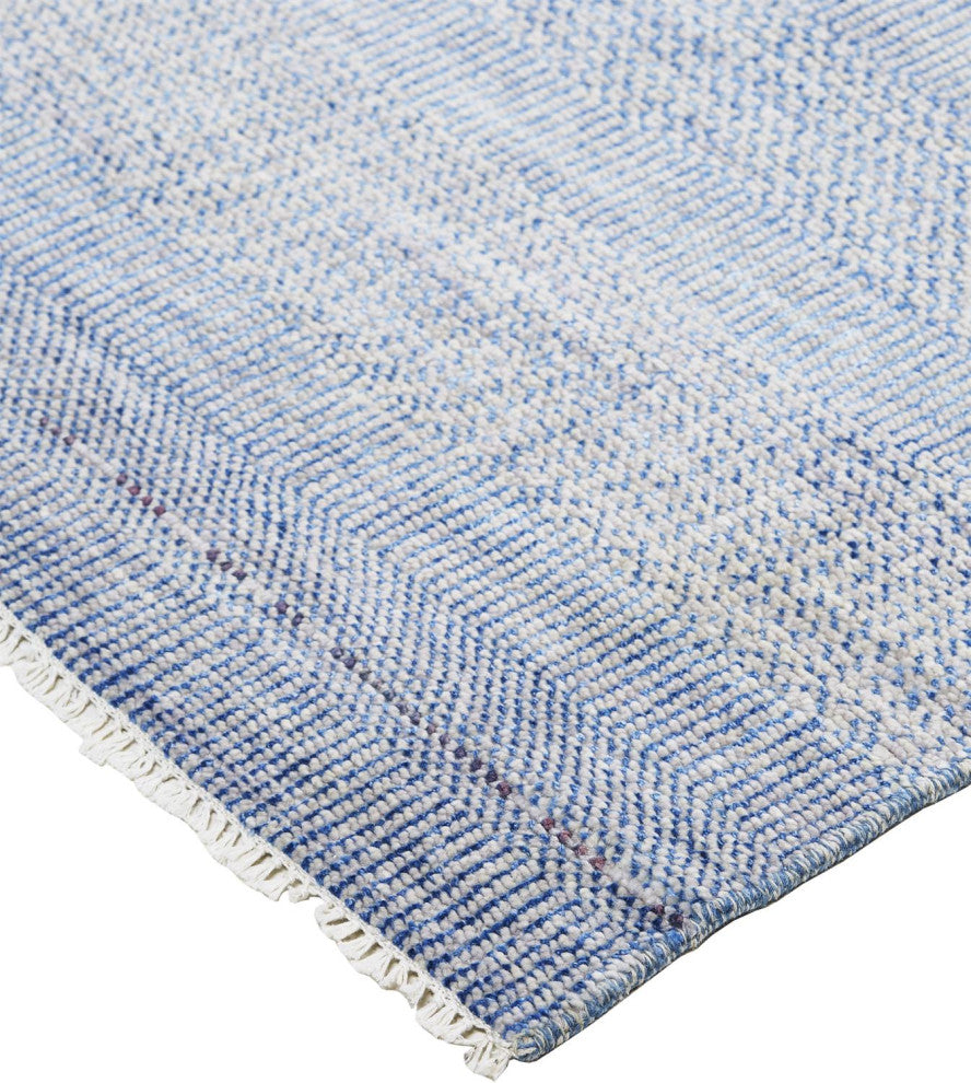 Caldecott Classic Striped Rug, Pacific Blue, 2'6"x10'