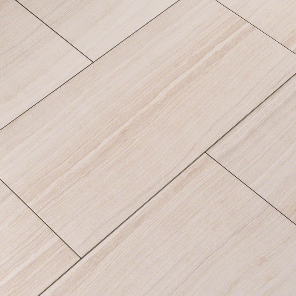 MSI NERA1224 Eramosa - 12" x 24" Rectangle Floor Tile - Matte - White