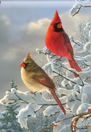 Studio M Winter Cardinals Garden Flag
