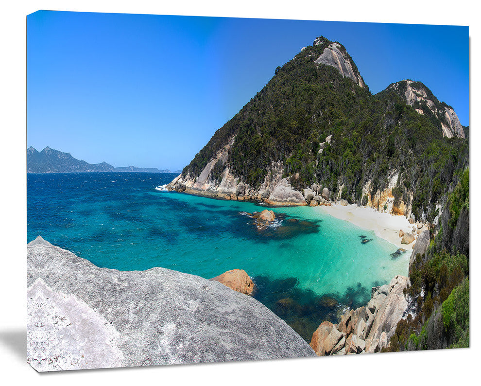Small Hidden Bay Panorama, Large landscape Canvas Art Print, 60x40