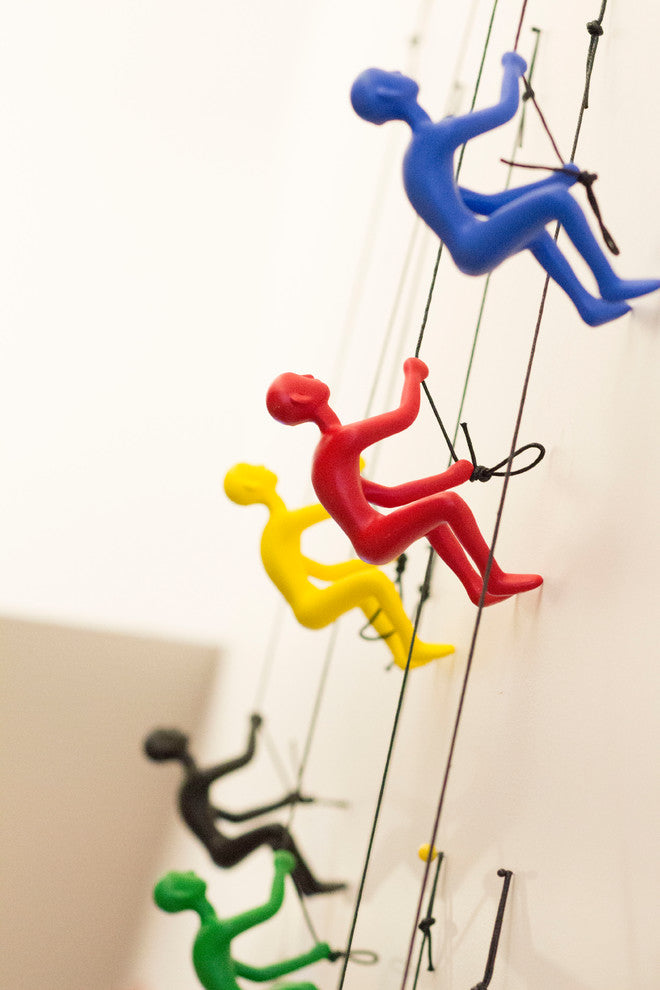Climbing Man Wall Art, Red