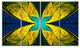 Bright Yellow Blue Fractal Flower, Floral Canvas Art Print, 48"x28", 4 Panels