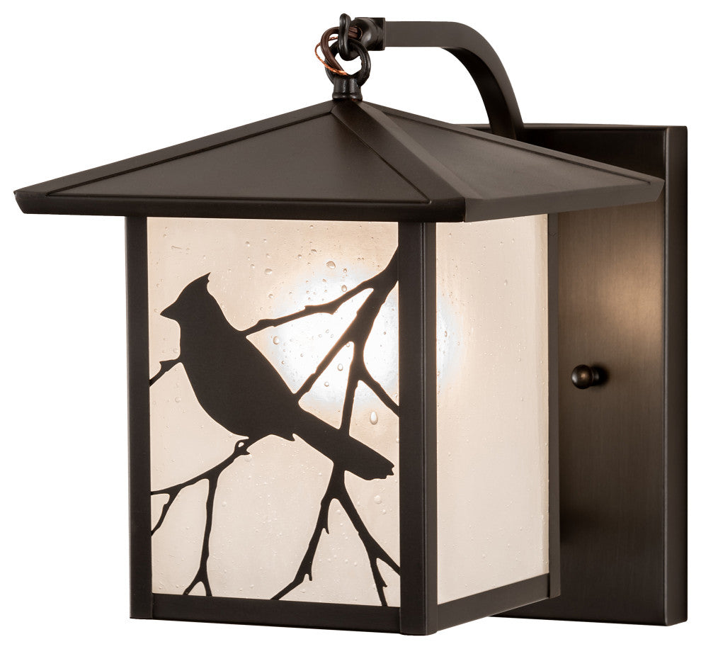 9 Wide Seneca Song Bird Curved Arm Wall Sconce