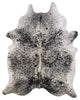 HomeRoots 60" x 84" Salt And Pepper Black And White Cowhide Area Rug
