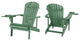Earth Collection Adirondack Chair With phone and cup holder, Sea Green, Two Adir