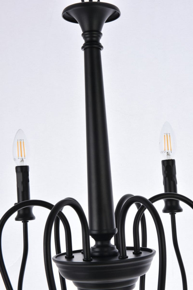 Flynn 6-Light Pendant, Black
