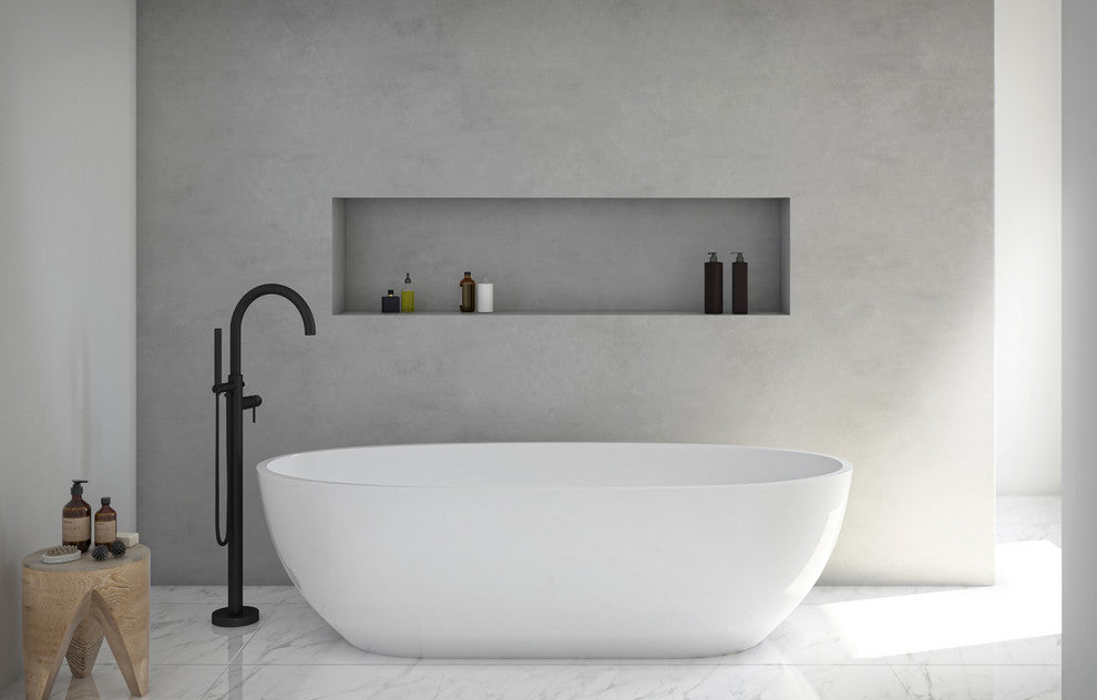 Nero Freestanding Bathtub Faucet, Matte Black