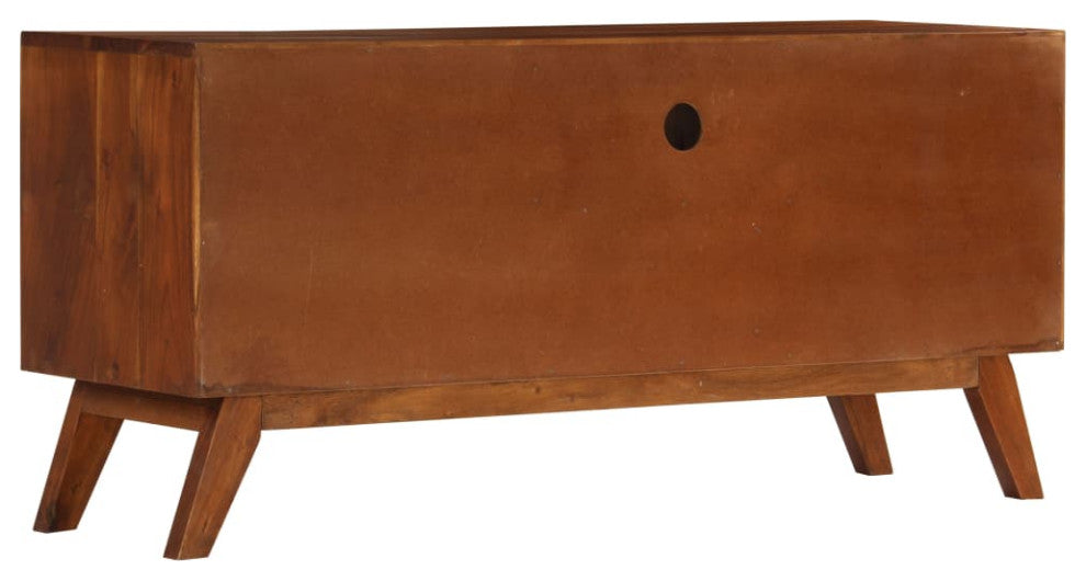 vidaXL TV Stand TV Unit Sideboard Cupboard with 3 Drawers Solid Acacia Wood