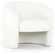 Metro Blythe Accent Chair, Boucle White Upholstery