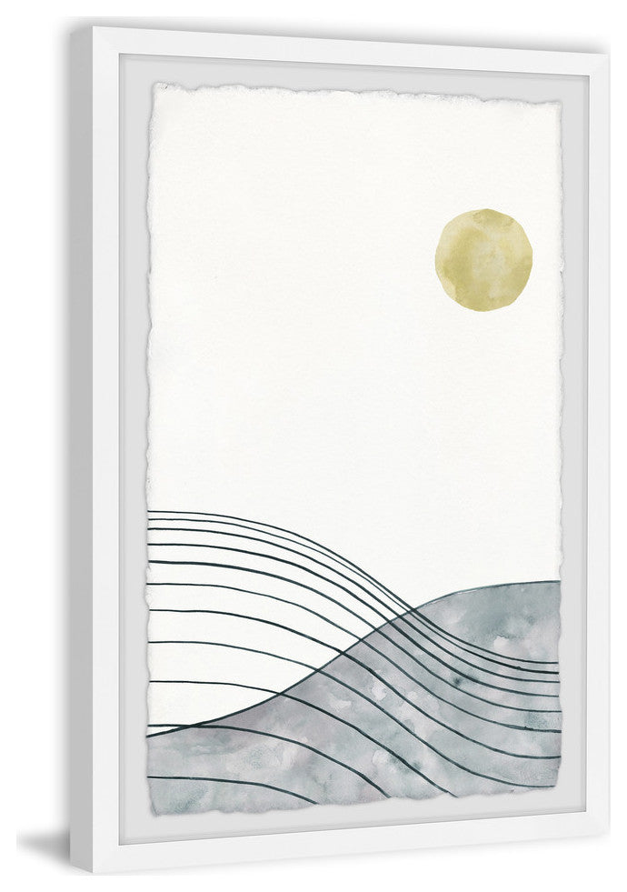 "Golden Moon" Framed Painting Print, 16"x24"