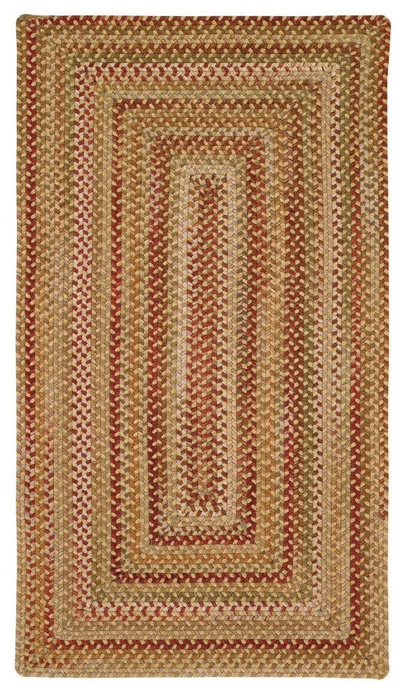 Capel Manchester Gold Hues 0048_100 Braided Rugs - 7' X 9' Concentric Rectangle