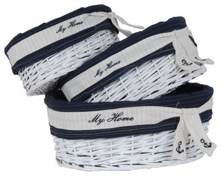 Anne Home, Set Of 5 Oval Willow Baskets