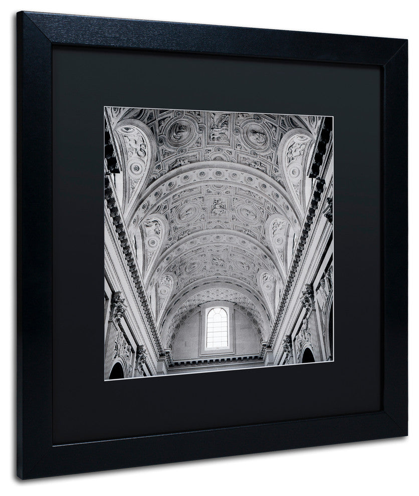 Alan Blaustein 'Paris II' Art, Black Frame, Black Mat, 16x16