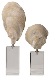 Oyster Shell Sculptures, Set of 2