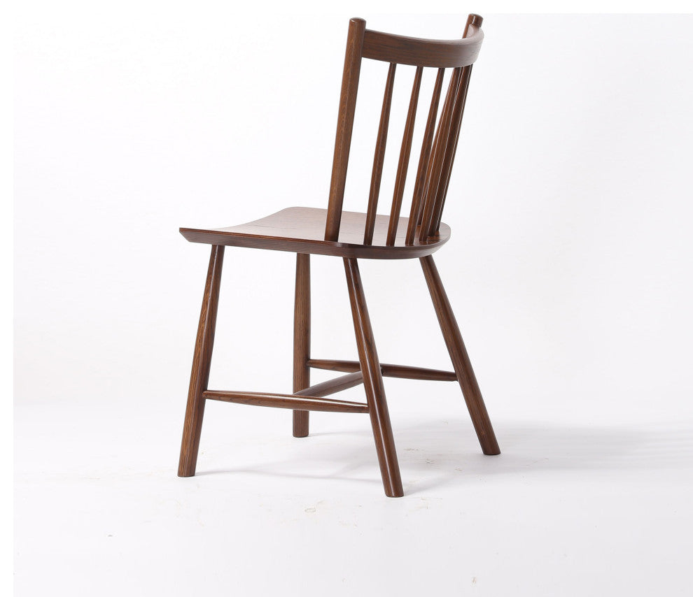 Elite Living Vincent, Set of 2, Solid Wood Dining Chairs, Walnut Brown