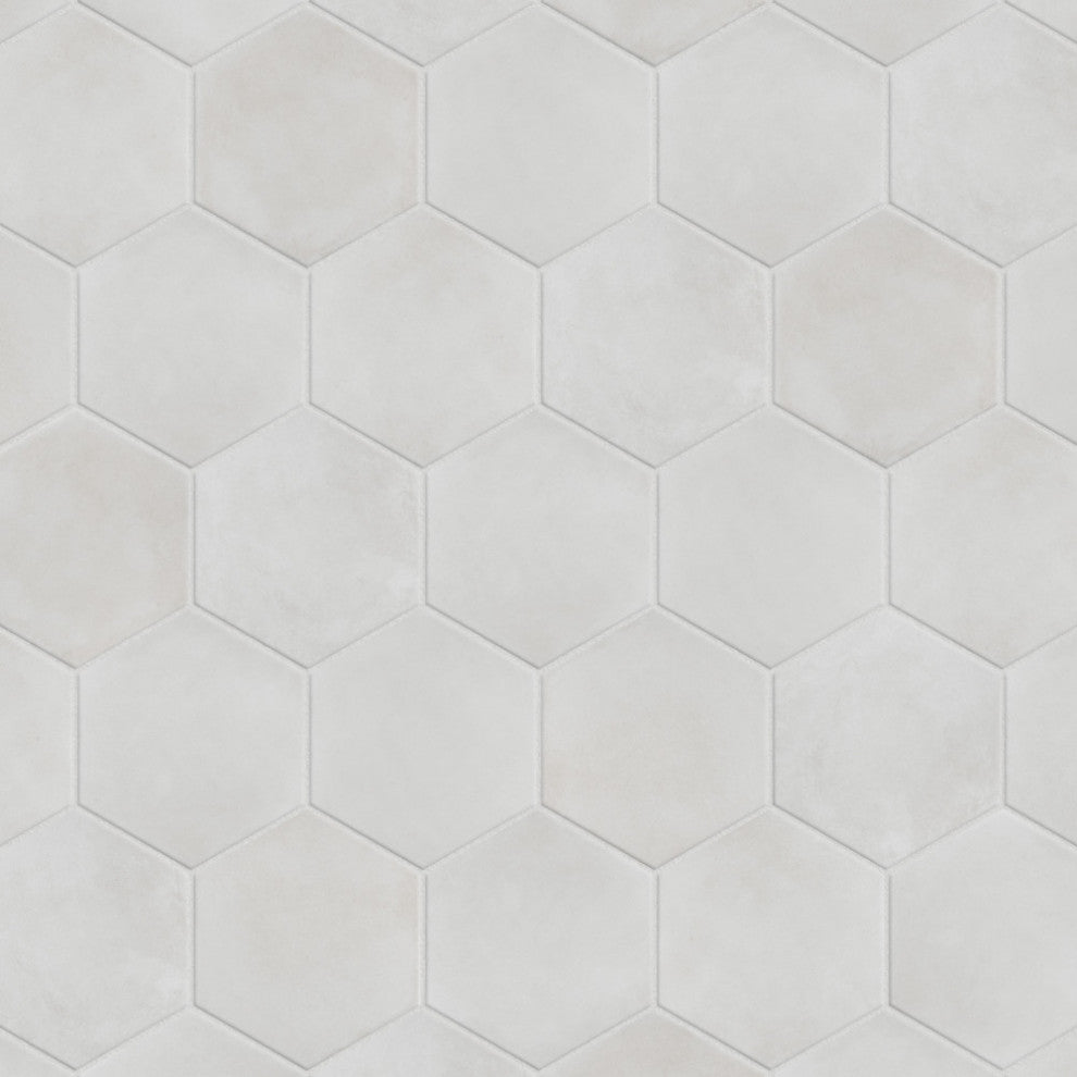 Matter Hex Bone Porcelain Floor and Wall Tile