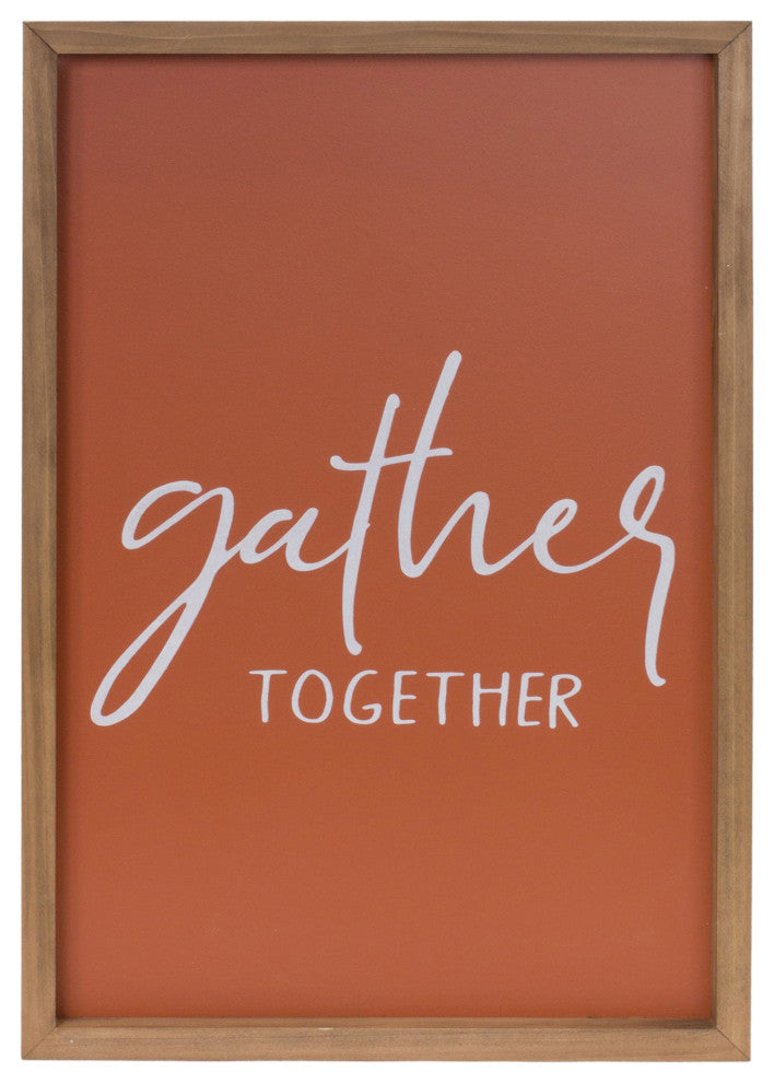 Gather and Thankful Sentiment Sign, 2-Piece Set