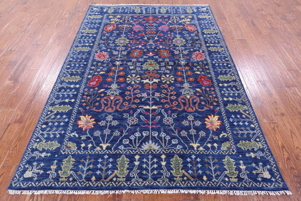 Hand Knotted Turkish Oushak Rug 6' 2" X 8' 9" - Q15942