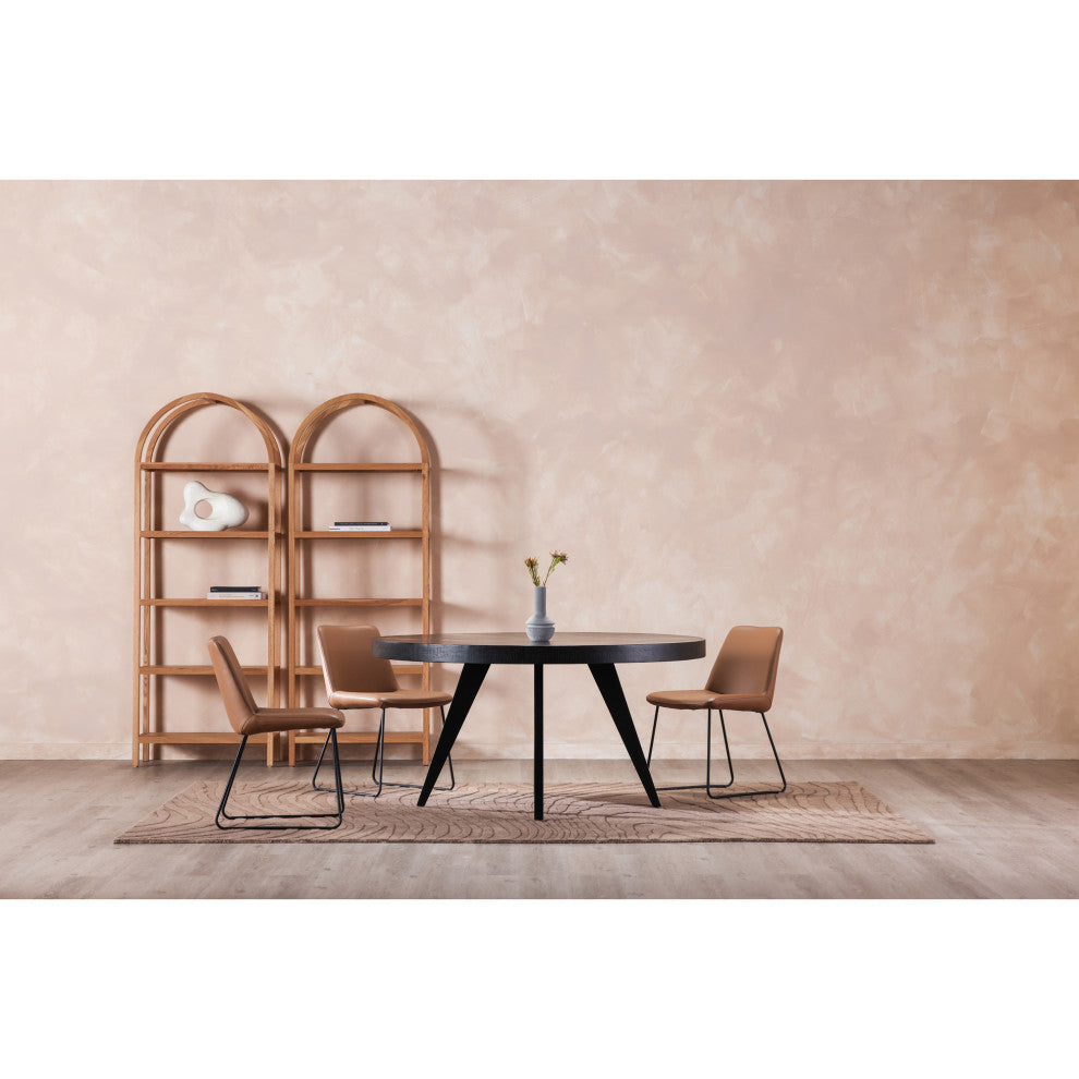 Parq 60in Round Dining Table Black