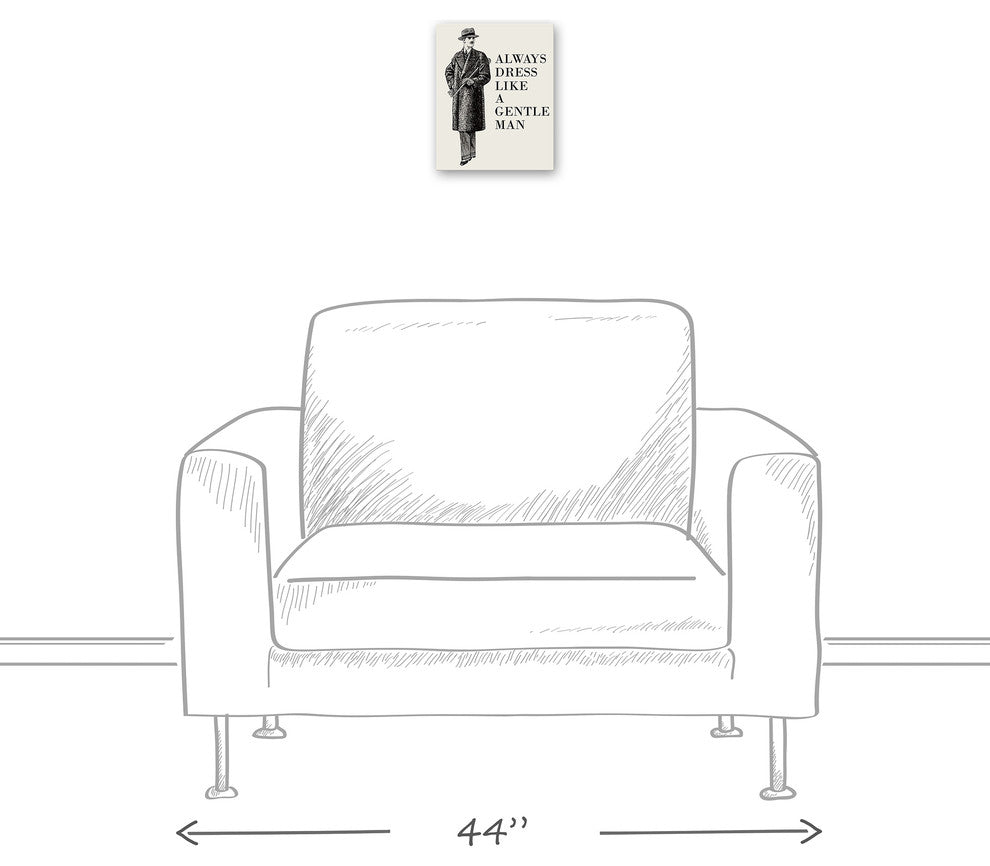 Always Dress Like a Gentleman 8x10 Canvas Wall Art