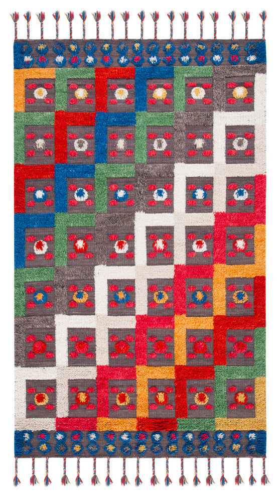 Safavieh Casablanca Collection CSB576N Rug, Blue/Green, 5' X 8'