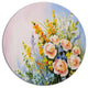 Abstract Bouquet Of Summer Flowers, Flower Disc Metal Wall Art, 23"