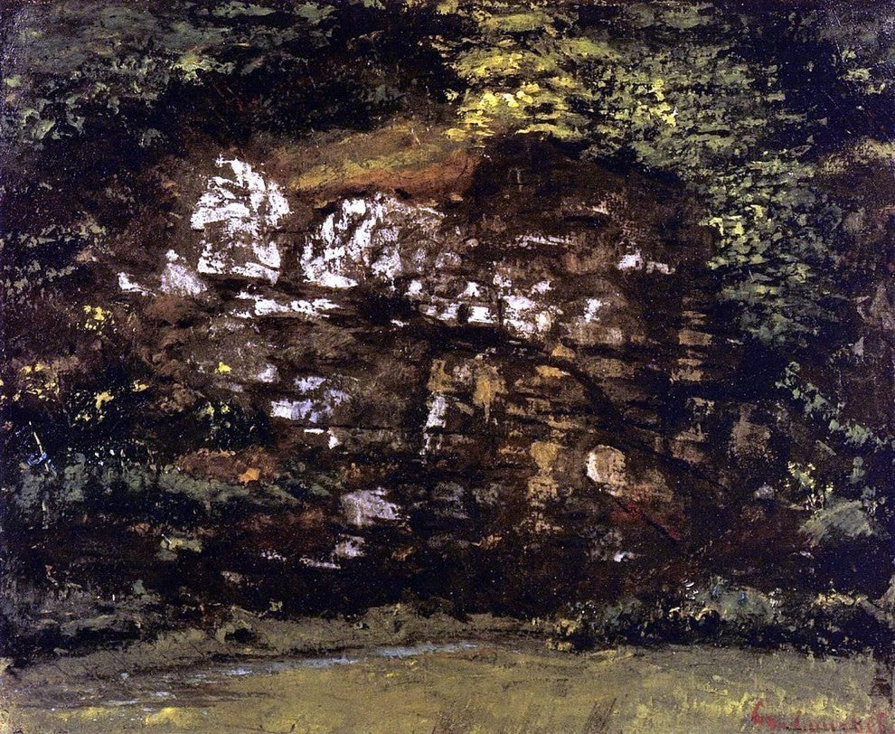 Gustave Courbet In the Woods Premium Canvas Print