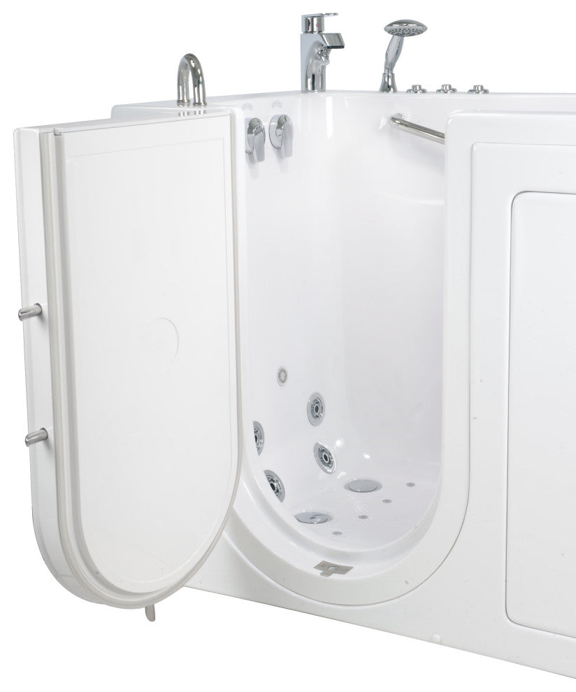 Ella Monaco 32"x52" Acrylic Walk-In-Bathtub, Outswing Door, 2 Piece Faucet