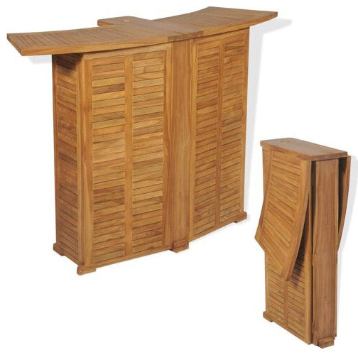 Vidaxl 3 Piece Bistro Set With Folding Chairs Solid Teak Wood
