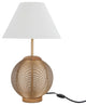 Nourison BST02 Table Lamp, Gold, 12" x12" x 21"