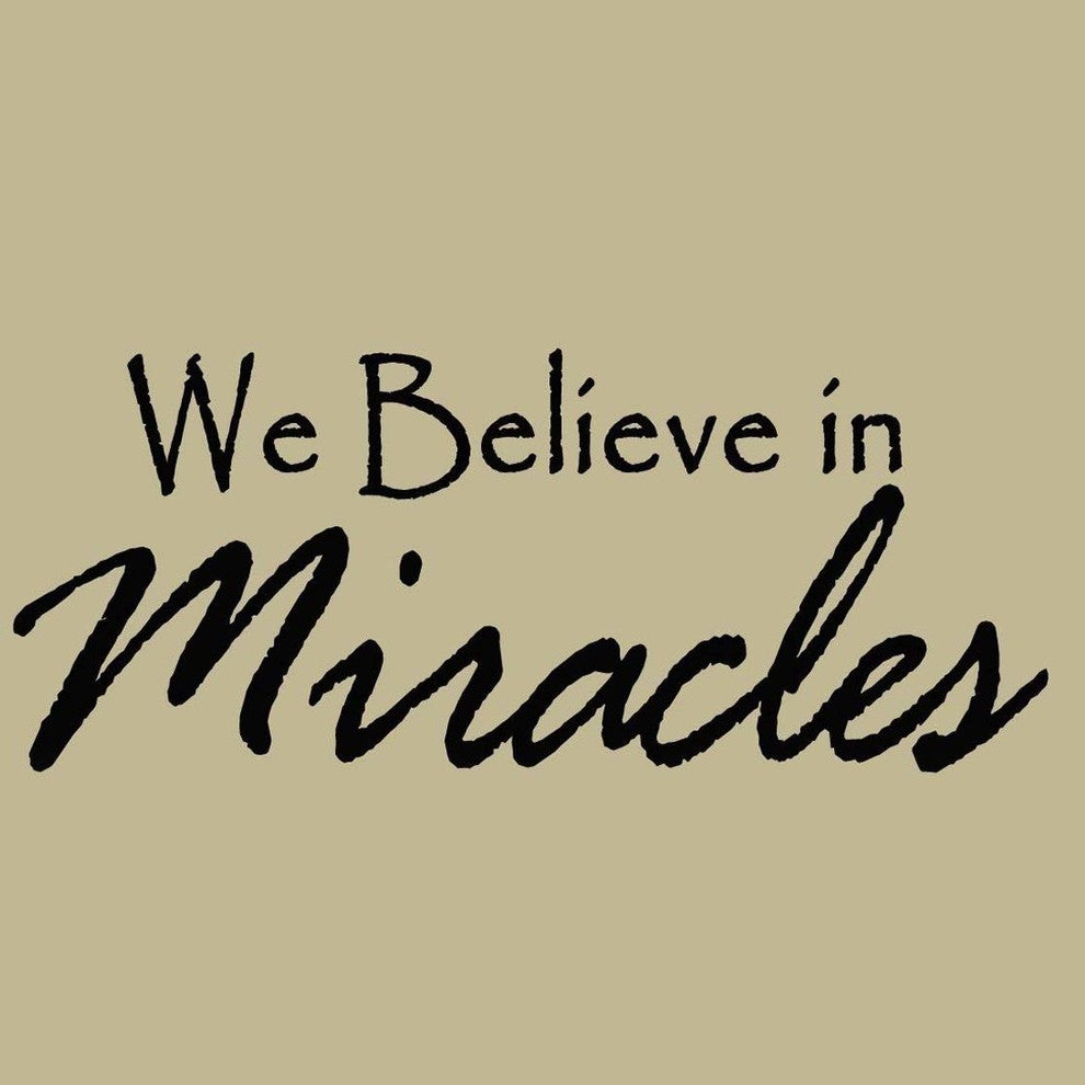 VWAQ We Believe in Miracles Wall Decal Quote Vinyl Wall Art Home Decor Letters