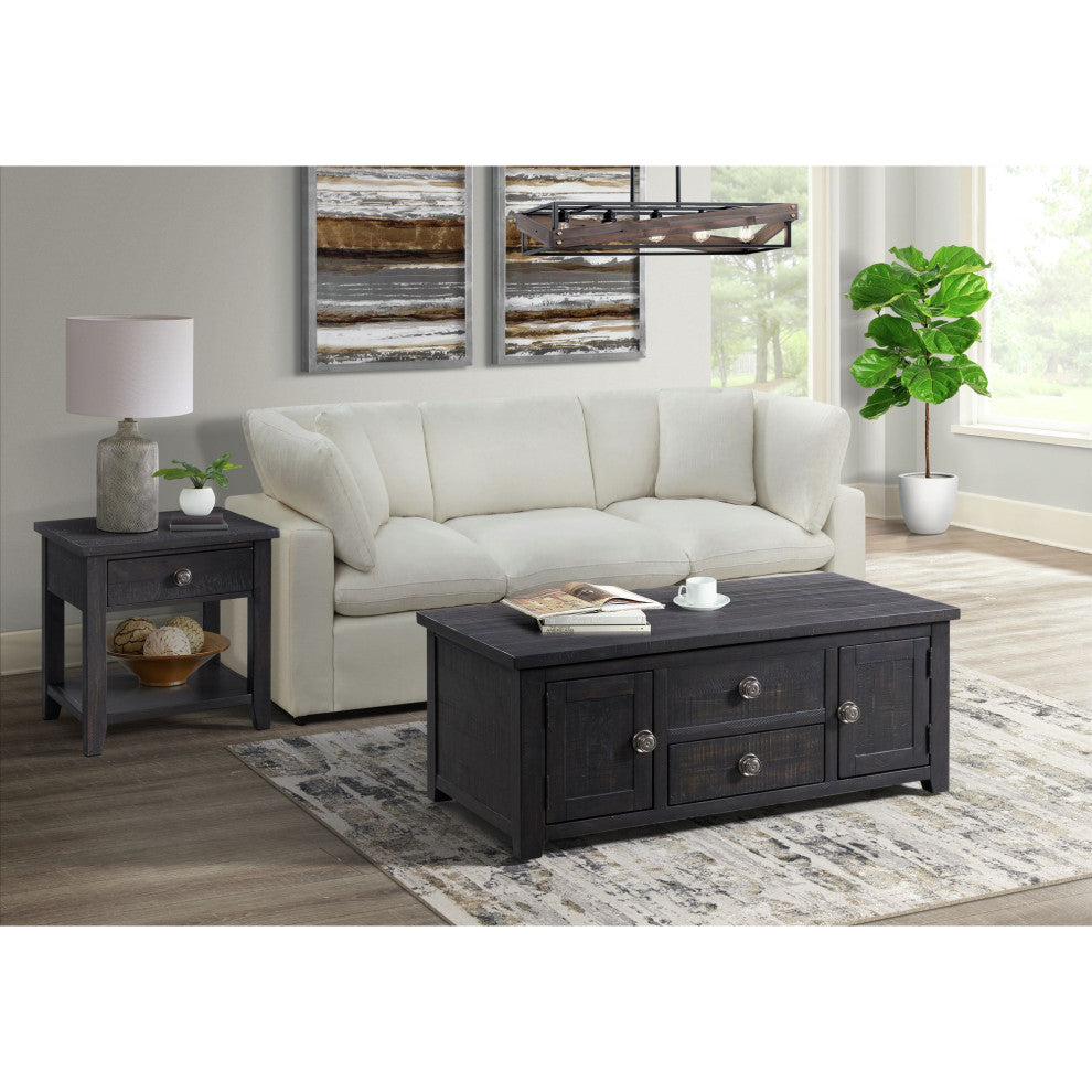 Picket House Furnishings Kahlil 2-Drawer Coffee Table With Lift Top