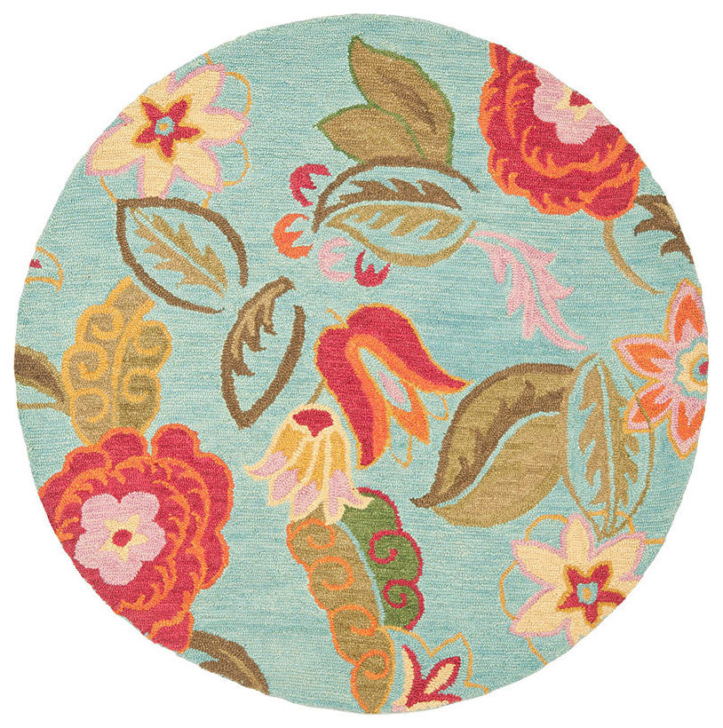 Safavieh Blossom Blm675A Floral Rug, Blue/Multi, 6'0"x9'0"