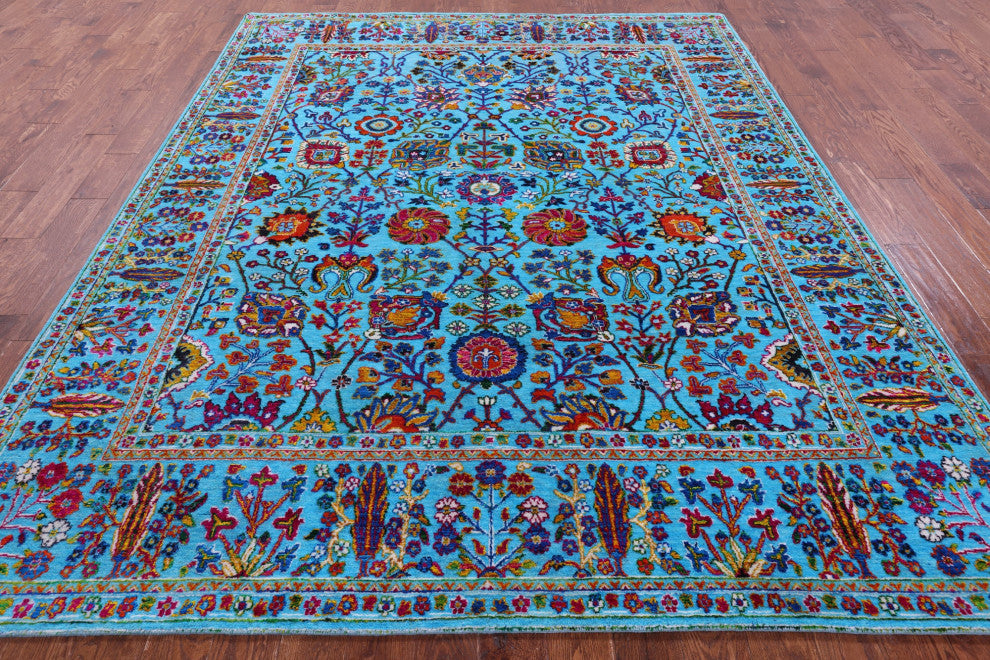 Persian Handmade Wool & Silk Rug 8' 0" X 9' 11" - Q15776