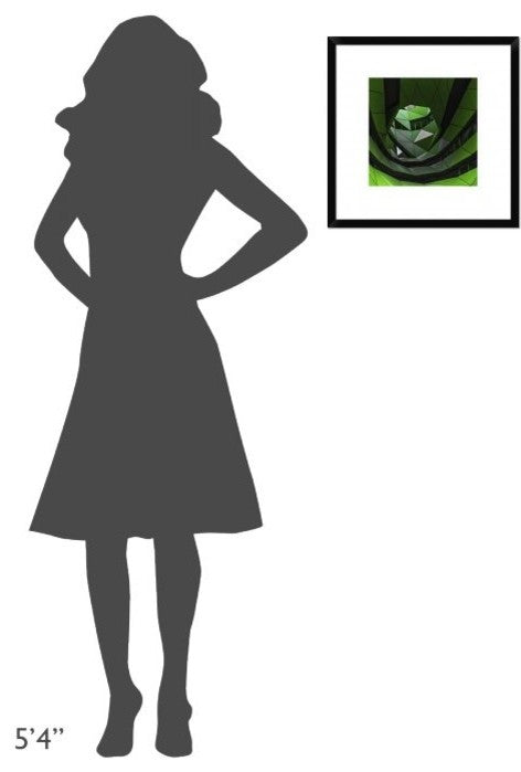 "Green Offices" Framed Digital Print by Gilbert Claes, 18"x18"