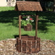 Sunnydaze 2-Tier Wooden Wishing Well Outdoor Patio Garden Planter, 45"