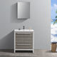 Allier Rio 30" Ash Gray Modern Bathroom Vanity Set, Cabinet, Faucet, FFT3111CH