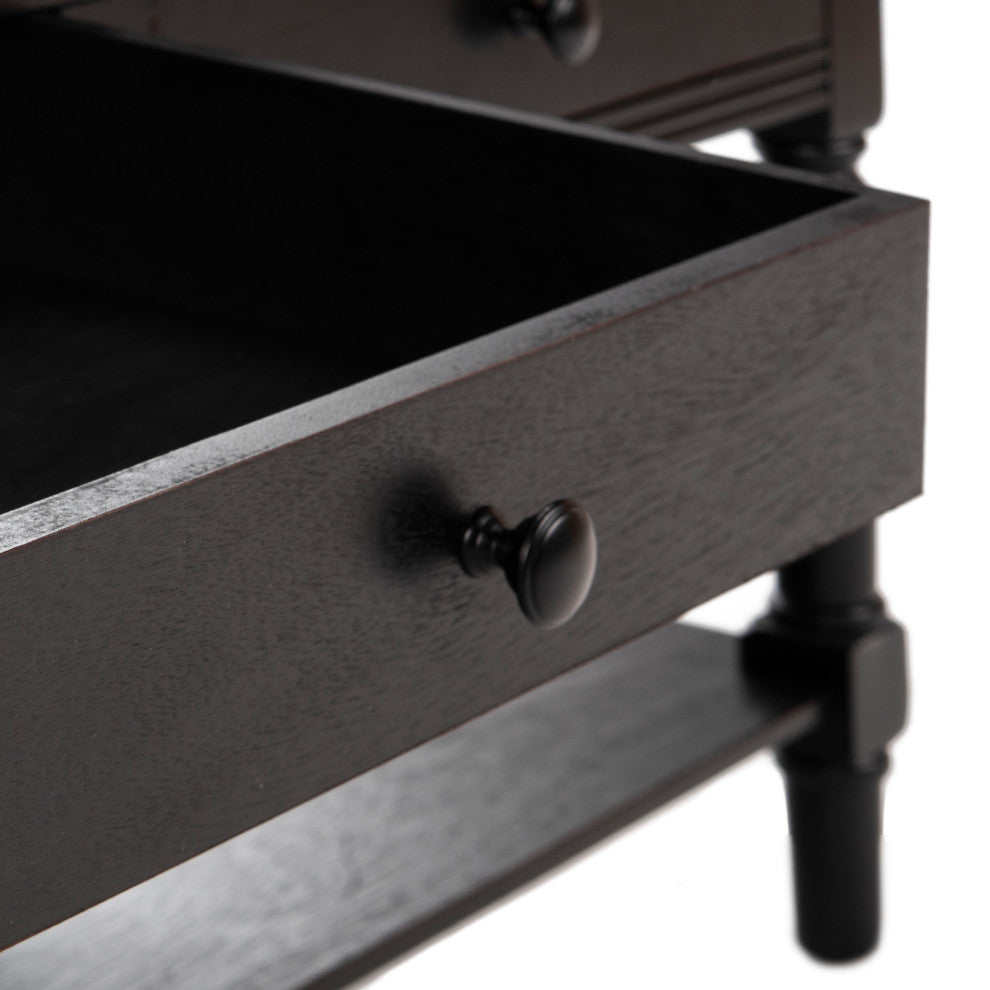 Safavieh Boris 2-Drawer Coffee Table, Distressed Black