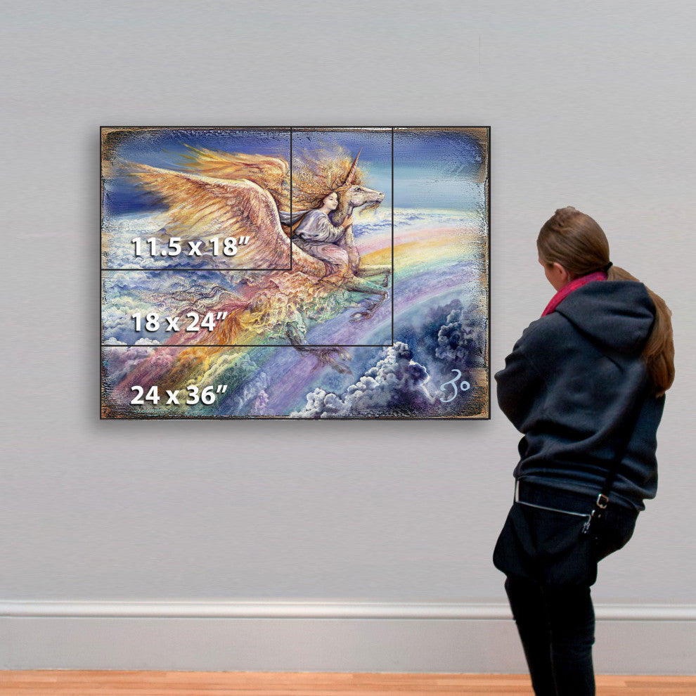 Flight to Aquarius Wall and Table Top Wooden Decor, 36x24