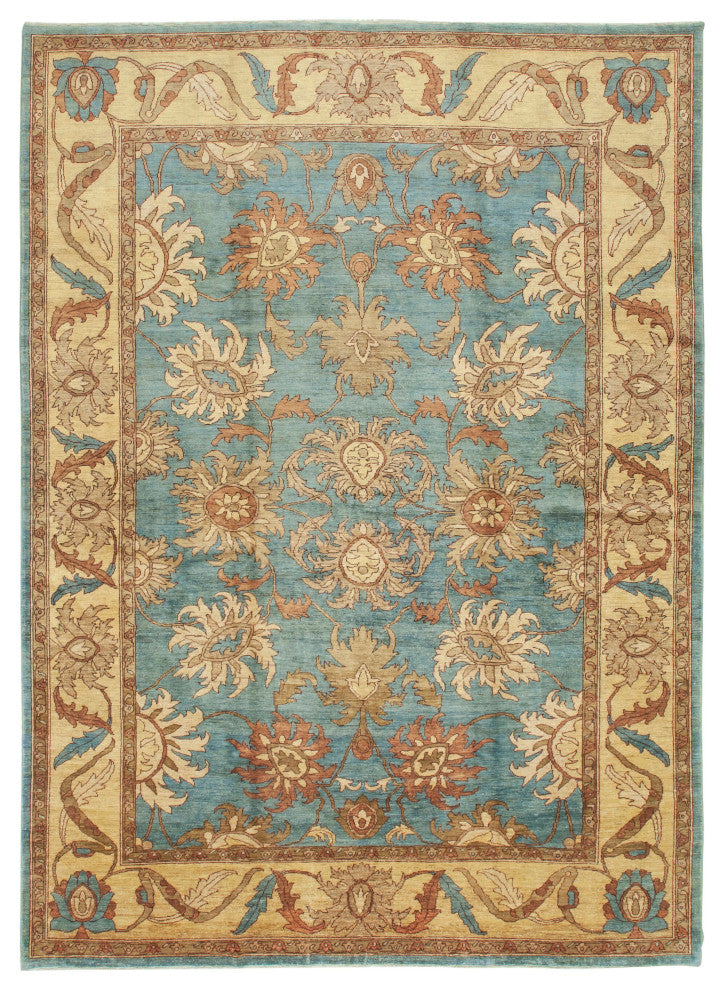 Rug N Carpet - Handmade Oriental 10' 4" x 14' 2" Decorative Large Oushak Rug
