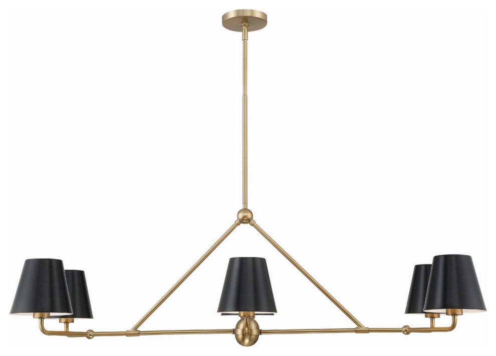 Xavier 6-Light Chandelier, Vibrant Gold